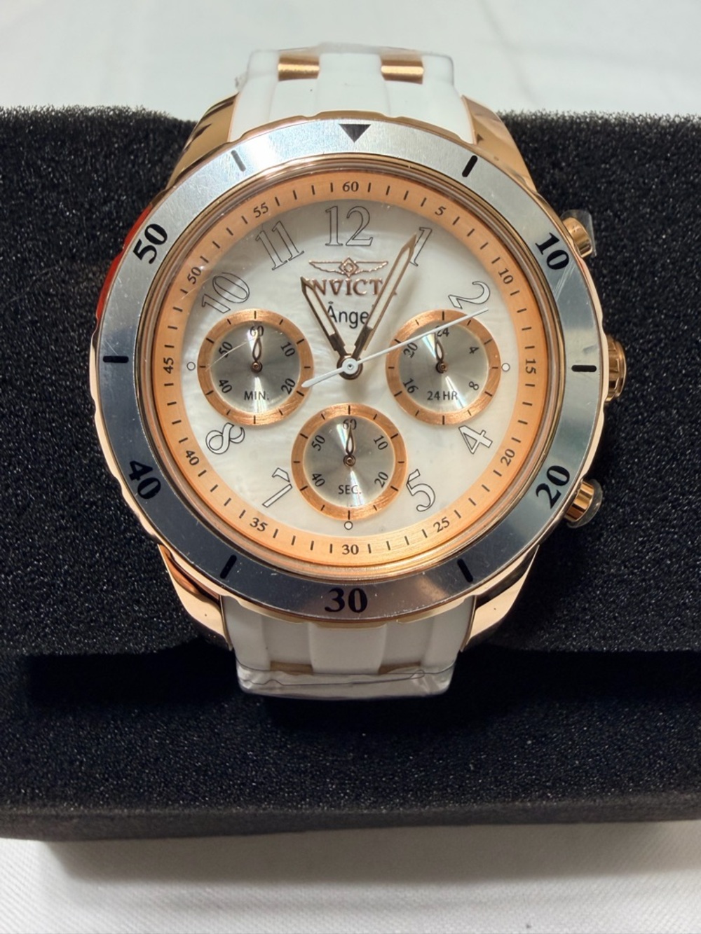 Invicta Angel Rose Gold & White Chronograph Women’s Watch